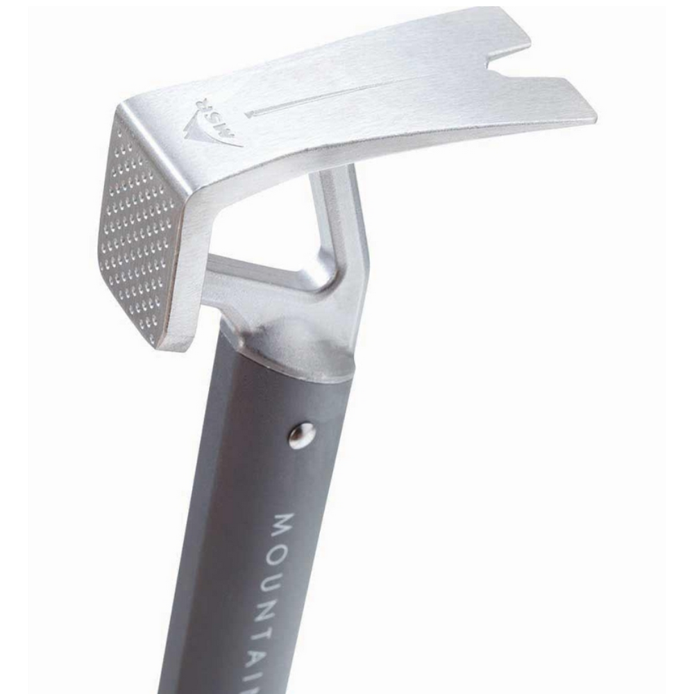 MSR Martillo de estaca Extractor de clavijas para tienda Abridor de botellas de acero inoxidable Camping Gris
