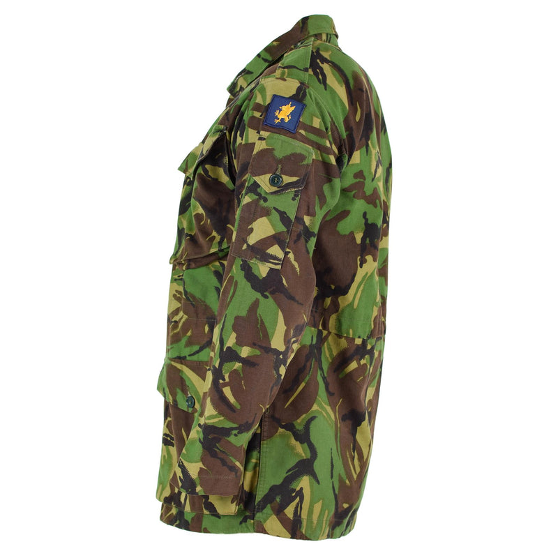 Chaqueta del ejército británico original BDU Combate Smock CELIMO COLLO CON ESCROBA MILITAR