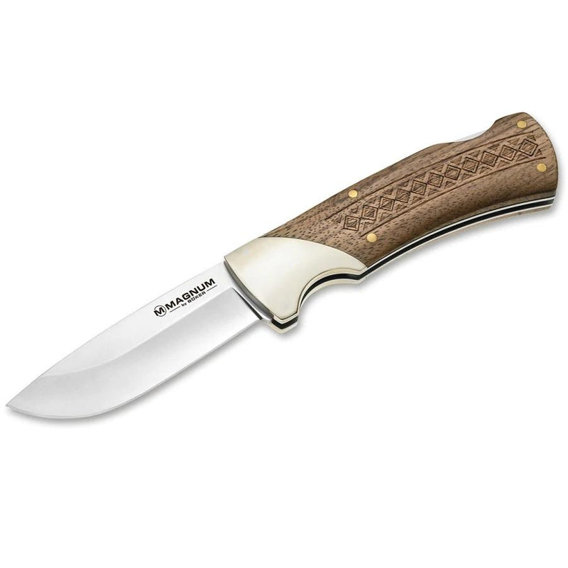 BOKER Brand folding pocket knife Woodcraft stainless steel 440A wooden handle