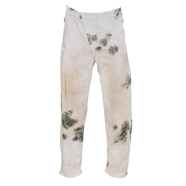 Pantalones de camuflaje de nieve militar alemán original pantalones de capas externas uniformes de invierno