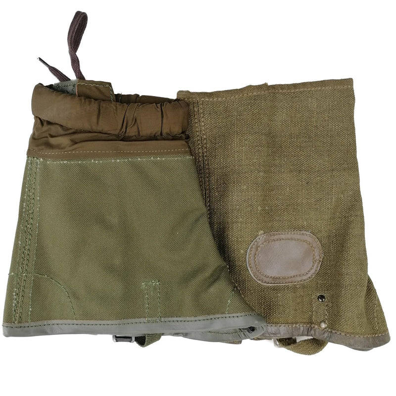Gaiters del ejército italiano genuino lienzo od ultive senderismo excedente militar M70 combate