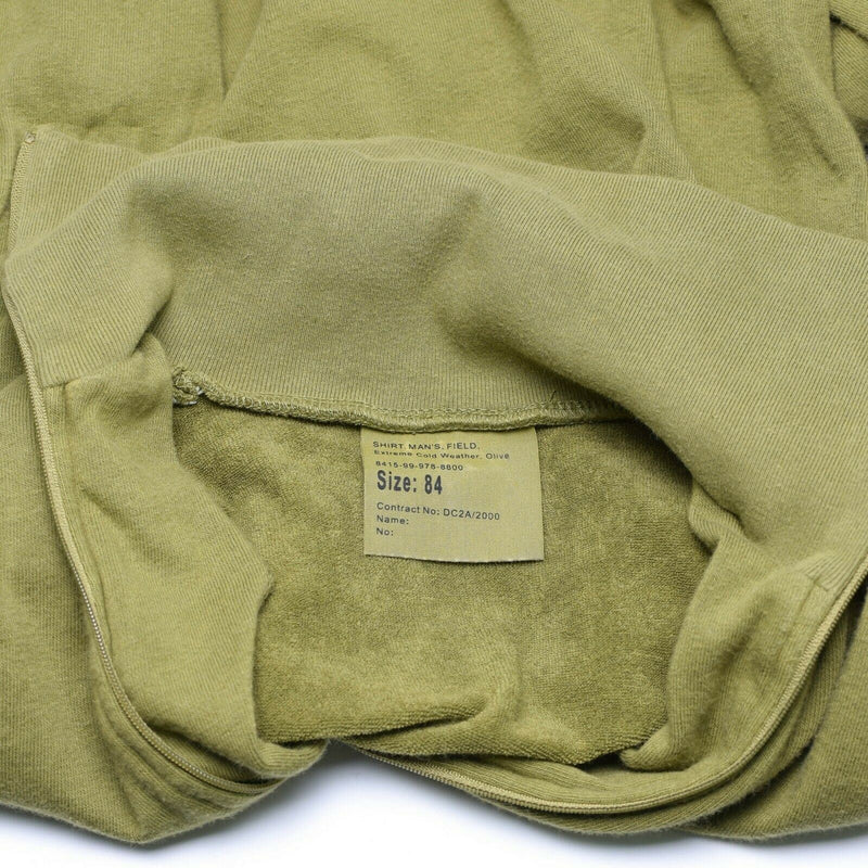 Camisa tricot del ejército británico original cremallera con cremallera con cremallera verde termal