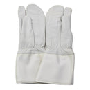 Manoplas con forro militar originales de la Bundeswehr, diseño de 3 dedos, clima frío, blanco