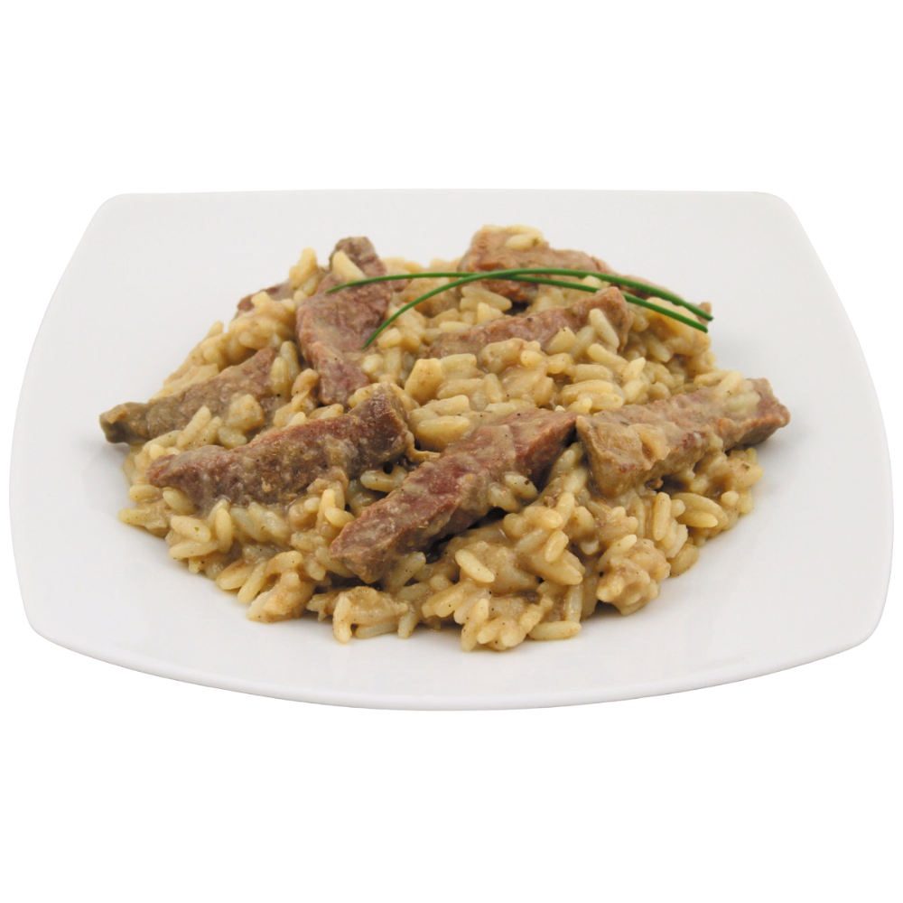 MFH Plato preparado enlatado de ternera picada con arroz 400 g Comida para acampar al aire libre