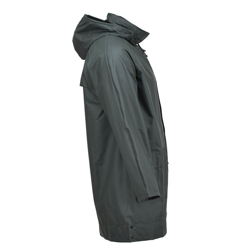 Genuina chaqueta de lluvia belga impermeable clima húmedo oliva ligera nueva