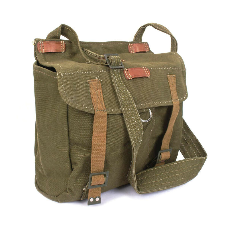Bolsa de pan rumano genuino excedente de oliva militar lienzo havversack excedente