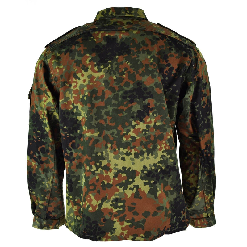 Camisa del ejército alemán original con cremallera Flecktarn Camo Combat Tactical BW Ejército