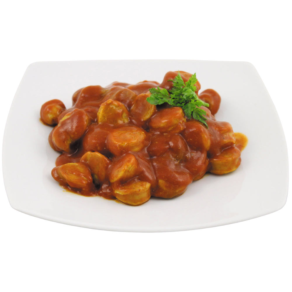 MFH Salchicha Al Curry, 400 g, Alimento Enlatado para Acampar Al Aire Libre, Larga Vida útil