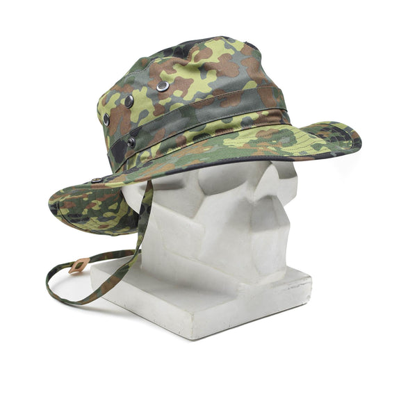 Ejército alemán original Flecktarn Boonie Hat Camping Hunting Outdoor Summer Cap nuevo