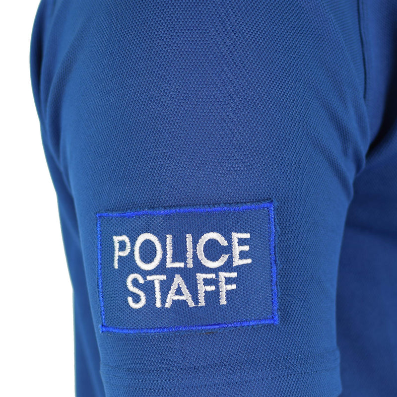 Camiseta de la policía británica original Material transpirable Azul Buardia frontal Camisa de protección