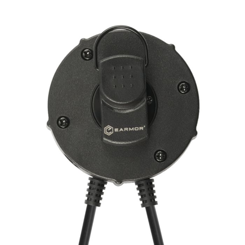 Adaptador EARMOR M55 PTT Kenwood Baofeng Adaptador de auriculares de radio de 2 pines Negro