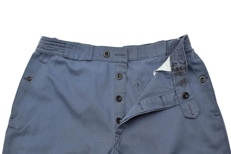 Pantalones de defensa civil suiza genuina pantalones azules combate el ejército de Suiza usado