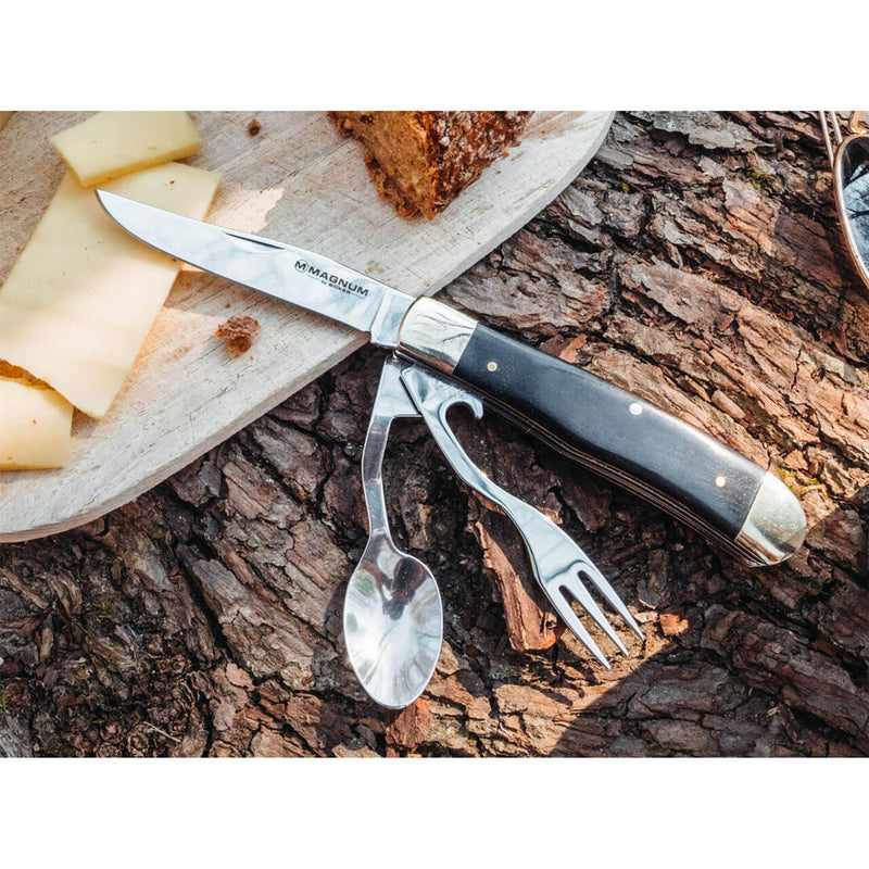 Boker Bon Appetite de bolsillo Set Cuchnope Spoon Spoon 440A de acero Mango de madera