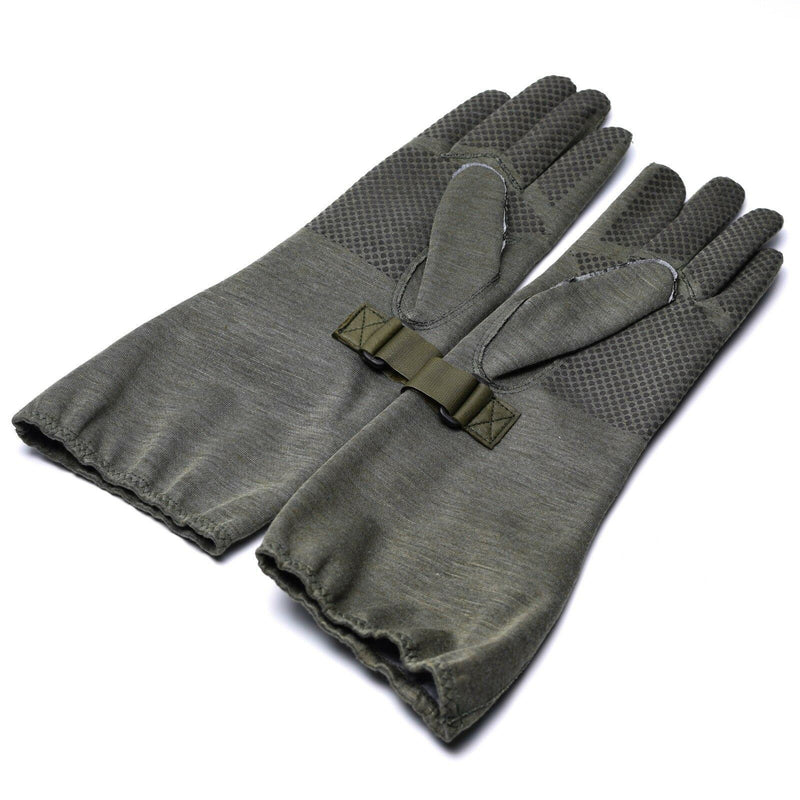 Guantes de piloto del ejército alemán original Nomex con el problema militar de Gripper Gray Nuevo