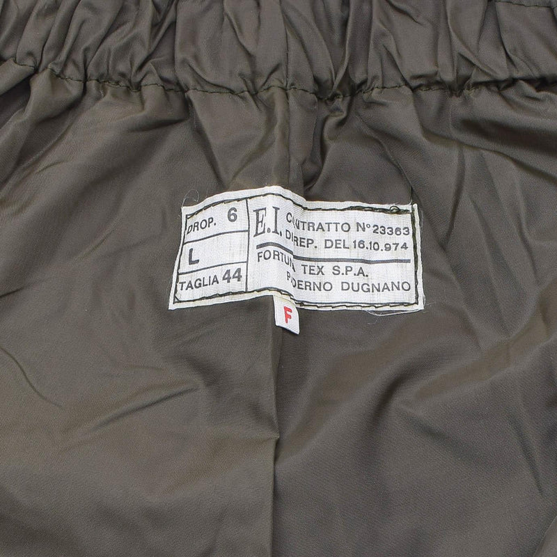 Fuerzas aéreas militares italianas genuinas pantalones de lluvia forrados de pantalones impermeables