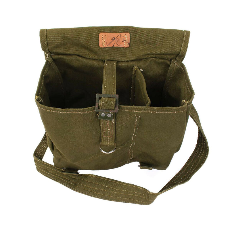 Bolsa de pan rumano genuino excedente de oliva militar lienzo havversack excedente