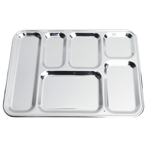 Bandeja de comida militar francesa original Bandeja de acero inoxidable Divisor de alimentos comedor nuevo
