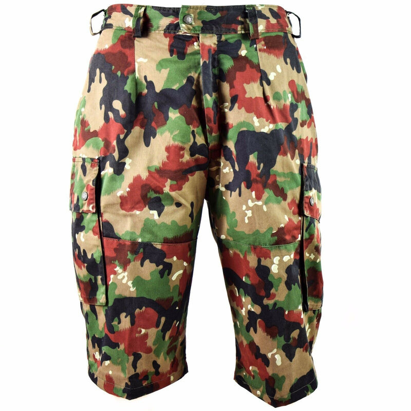 Shorts del ejército suizo original M83 Combate Field Alpenflage Taz 83 Cargo Cargo Shorts