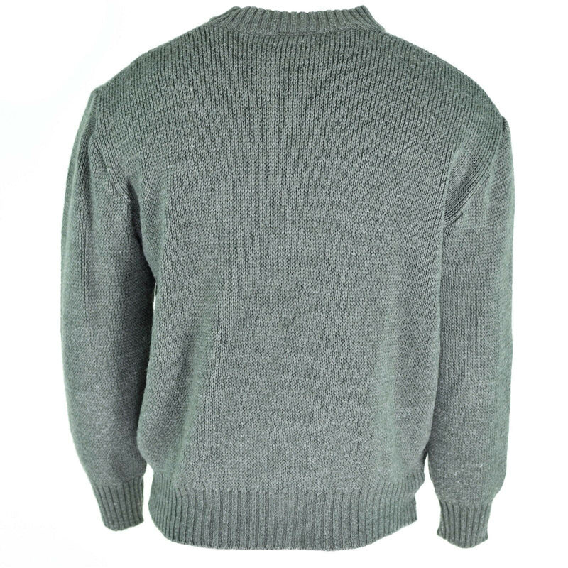 Sweater original de lana de lana de vírgenes con jersey del ejército suizo M74 con cremallera con cremallera
