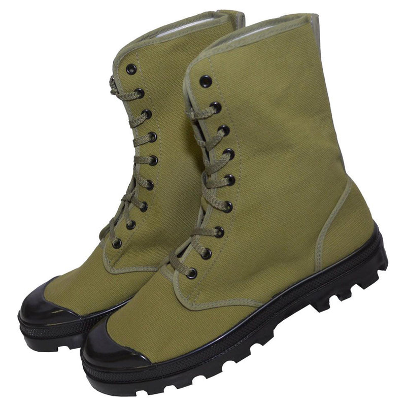 Botas de comando militares francesas originales Tacones reforzados Olive vintage