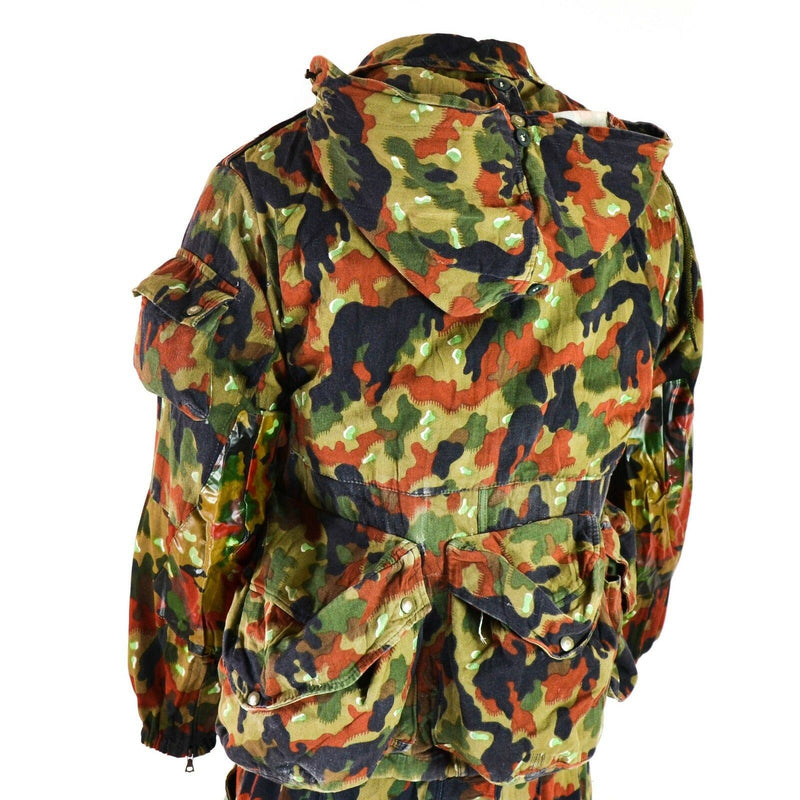 Jacket del ejército suizo genuino M70 Alpenflage Camo Sniper Combate Parka con capucha
