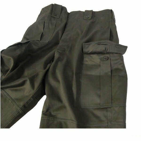 Pantalones de combate de campo del ejército belga original M65 Pantalones militares de color verde oliva excedente