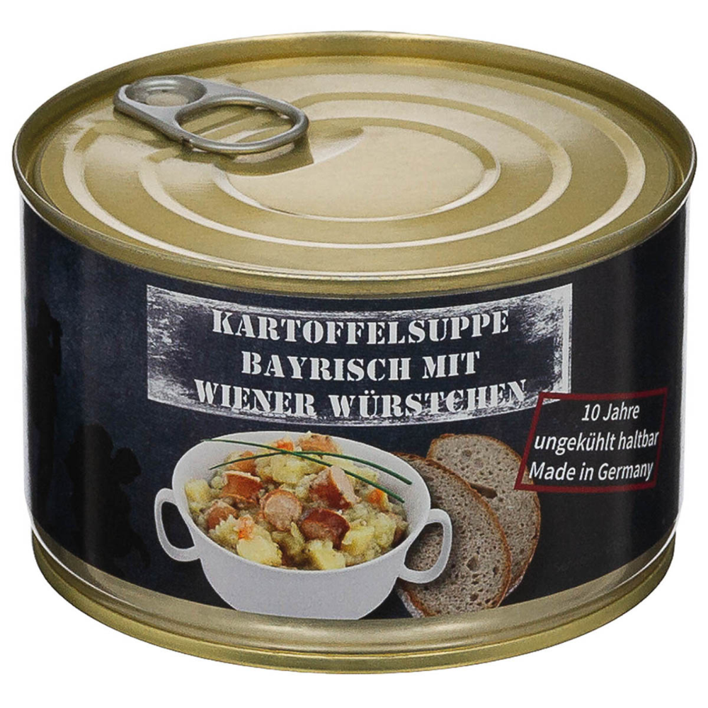 MFH Sopa de Patata Salchicha Salchicha 400 g Comida para Acampar al Aire Libre enlatada Larga Vida útil