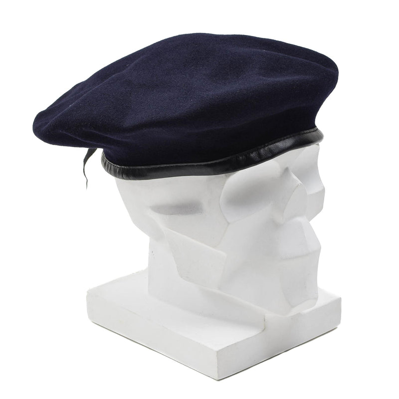 Original del ejército francés de la lana azul oscuro Comando de boina Capa ligera Vintage Nuevo