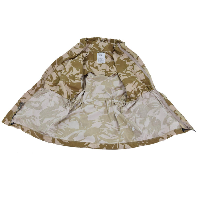 Genuine británico ejército parka DPM Desert Camo Smok Smock Problema militar a prueba de viento