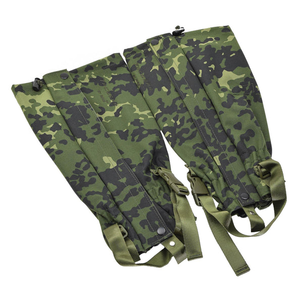 Tacgear Gaiters de pierna de la pierna Danés M84 Patrón de camuflaje ganchos de metal impermeable NUEVO
