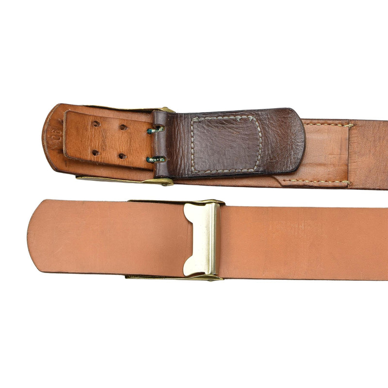Original del ejército alemán marina de cuero negro Cinturón de cuero militar pantalones pantalones