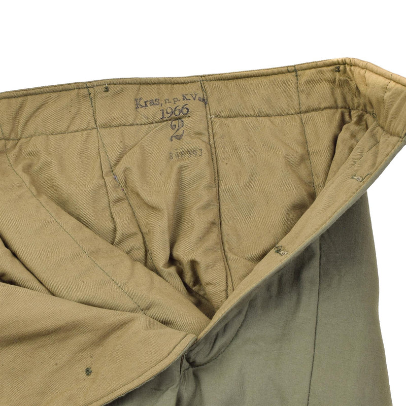 Pantalones de revestimiento del ejército checo genuino m60 revestimiento de pantalones térmicos excedente militar nuevo