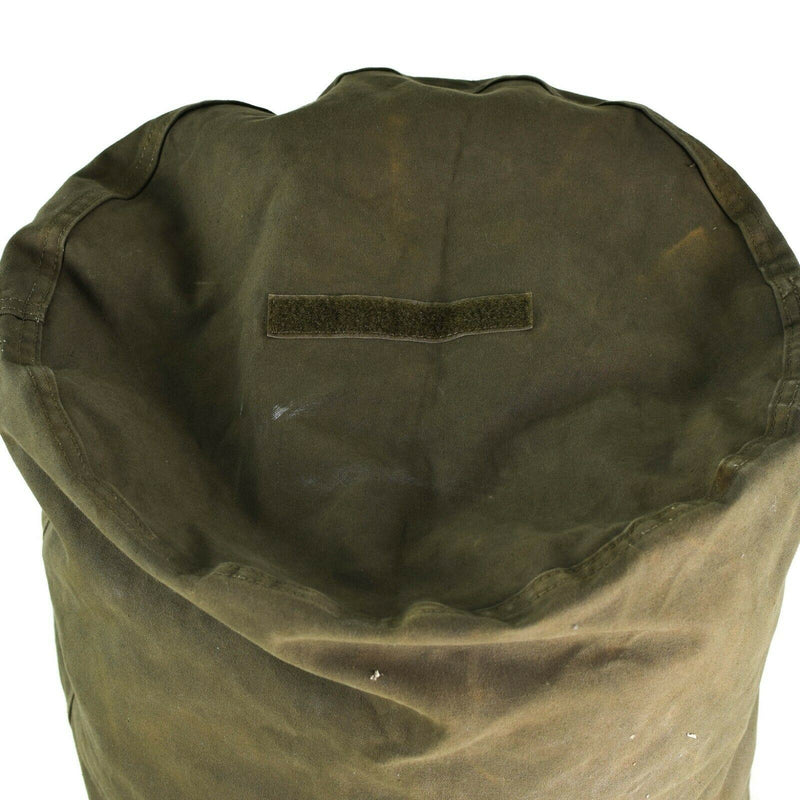 Bolsa de saco de saco de mar del ejército alemán genuino W correas de hombro mochila de oliva grande