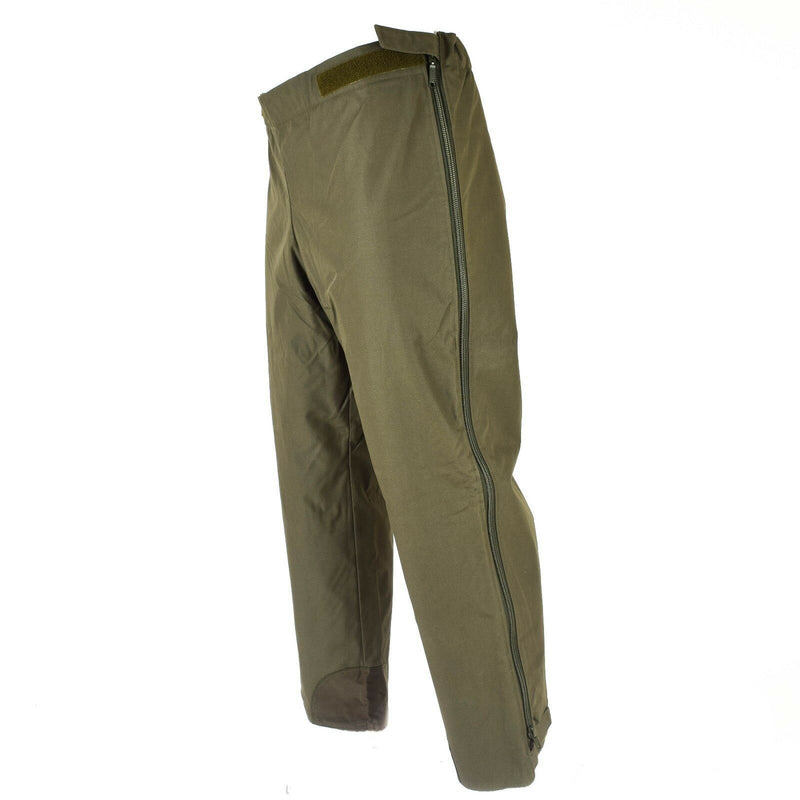 Genuino ejército alemán OD Pantalones de invierno de invierno impermeable sobre pantalones