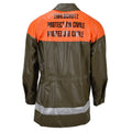 Chaqueta impermeable de protección civil suiza original abrigo largo verde oliva