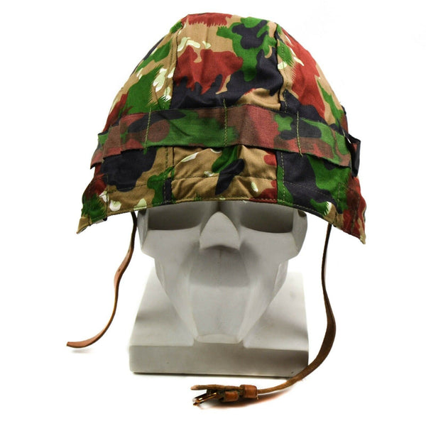 Helm militar del ejército suizo original M71 Cubierta Alpenflage Camo