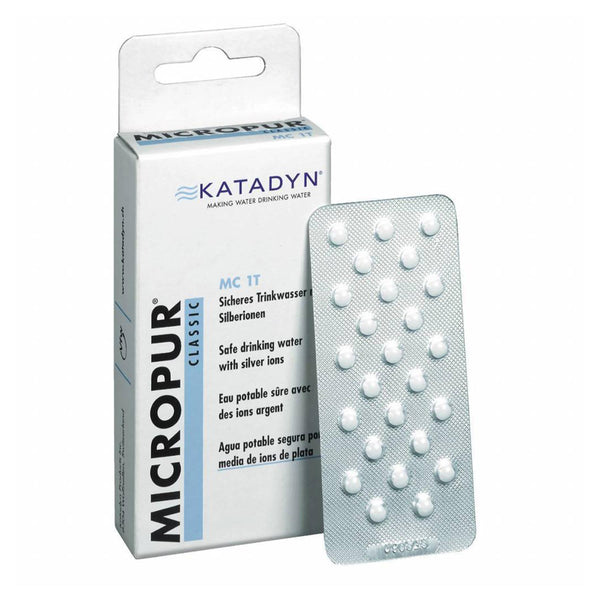 Katadyn Micropur Classic MC 1T Tabletas de conservación de agua potable Paquete de 4x25