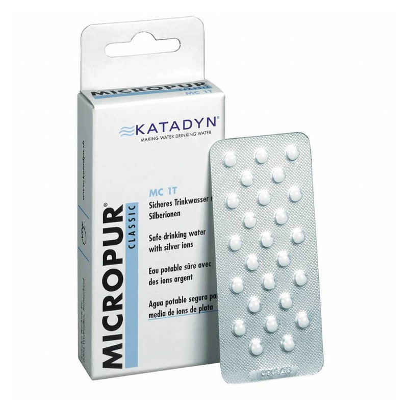 Katadyn Micropur Classic MC 1T Tabletas de conservación de agua potable Paquete de 4x25