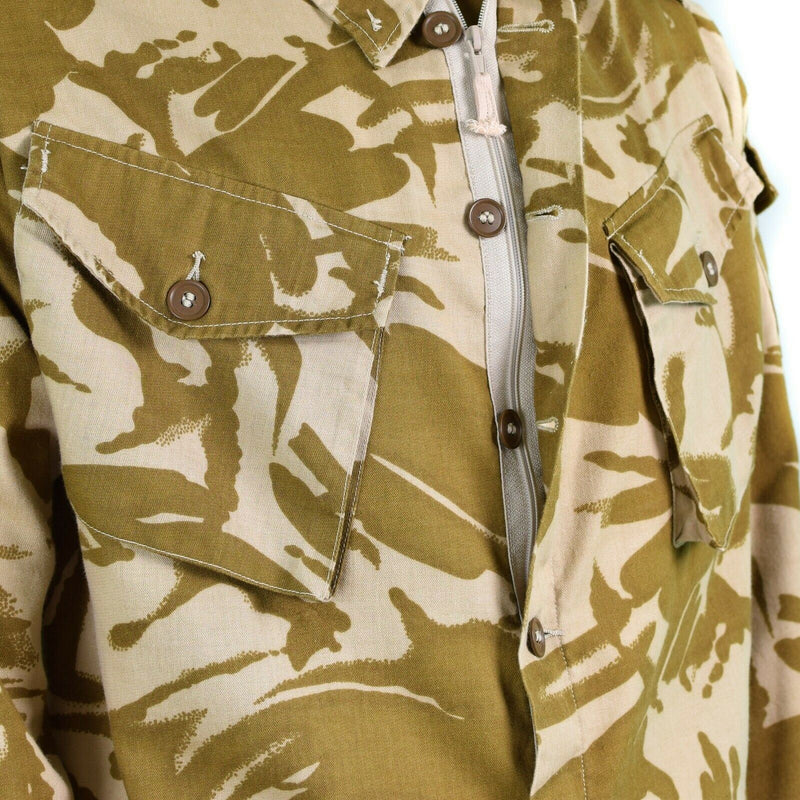 Genuina chaqueta del ejército británico Combate Desert Camo Camisa Camisa de campo Ligero militar