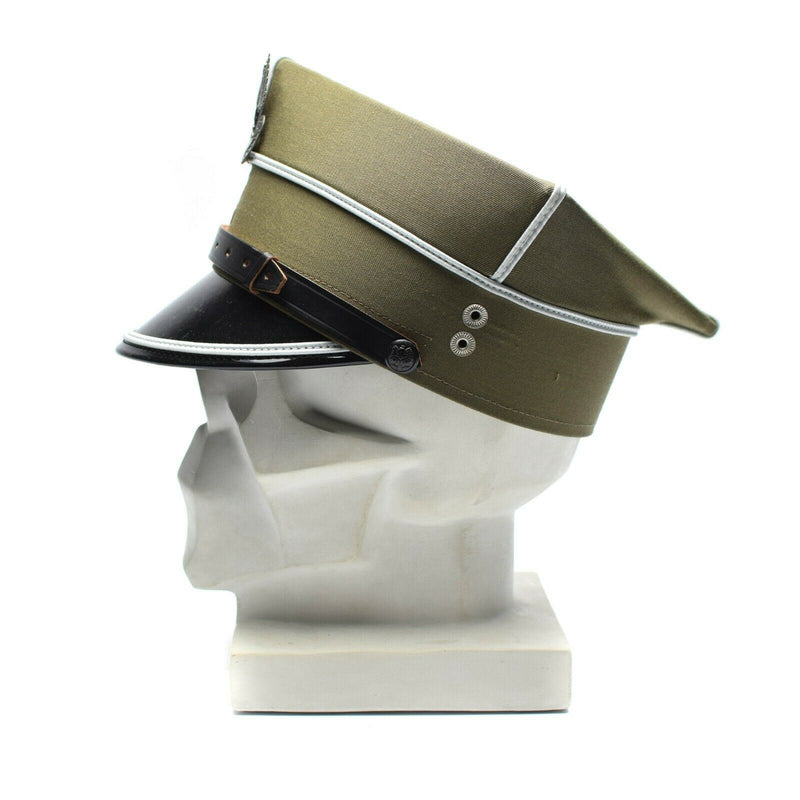 Hombo de visera militar polaco genuino Oficial del Ejército de Polonia Peaked Eagle Cockade NUEVO