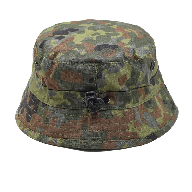 Tacgear Brand estilo alemán estilo Boonie Hat Flecktran CAMO RIPSTOP BUCKET Sombrero