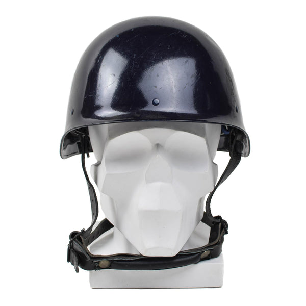 Genuino militar francés mp azul f1 casco táctico combate equipo de campo vintage nuevo