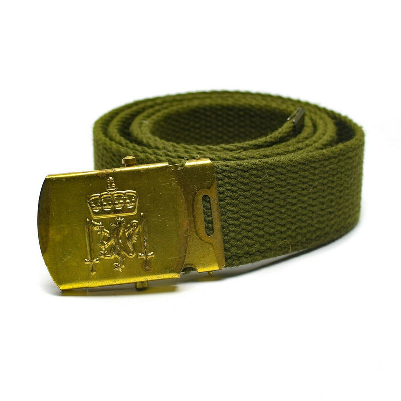 Originato danés Danés Olive Belt Belt Military Canvas W Buckle Royal Danish Nuevo