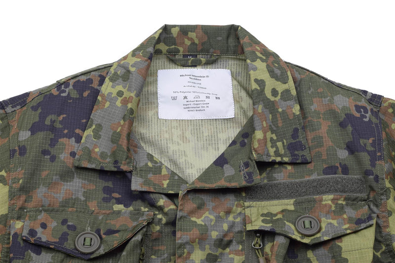 Tacgear Brand German Military Field Jacket Commando Tropas Flecktarn Camo
