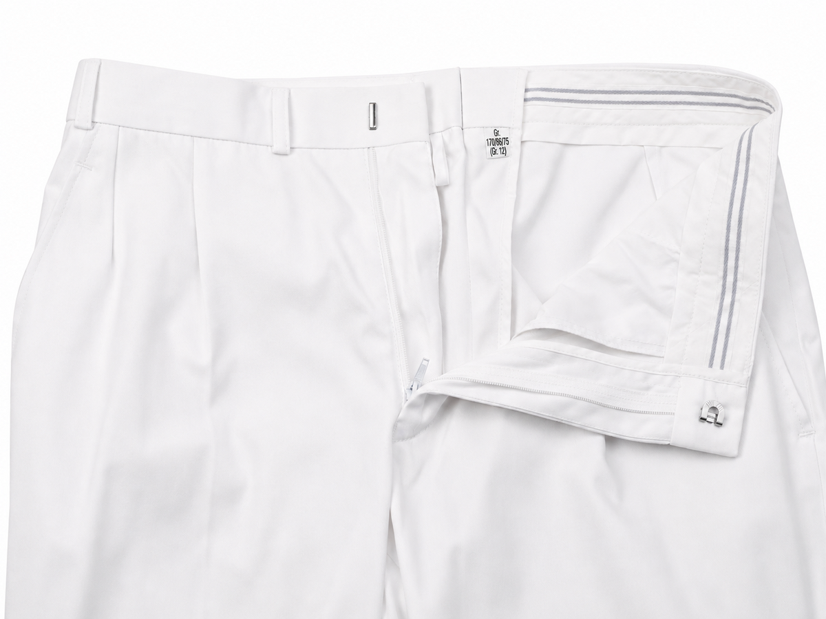 Pantalón de vestir original alemán militar azul marino uniforme de servicio formal blanco