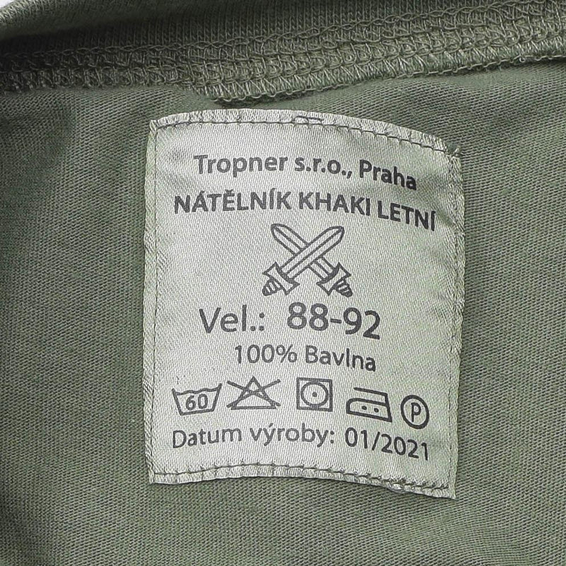 Camiseta genuina del ejército checo Olive OD Green Rear First Camise Camiseta NUEVA