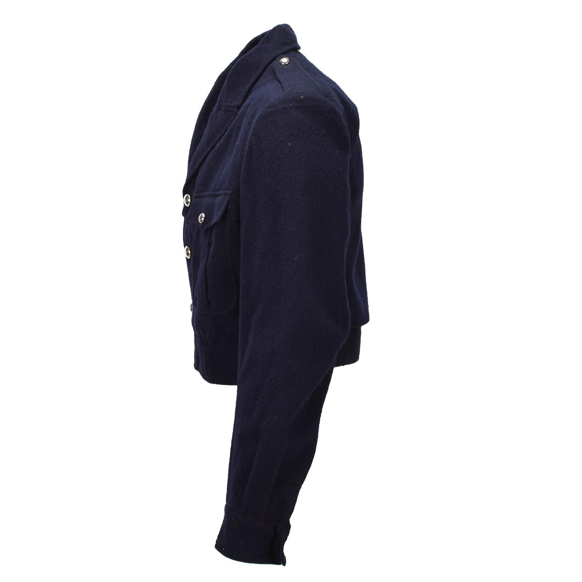 Original Ejército Francés M47 IKE Chaqueta Lana Botón Fijación Vintage Azul