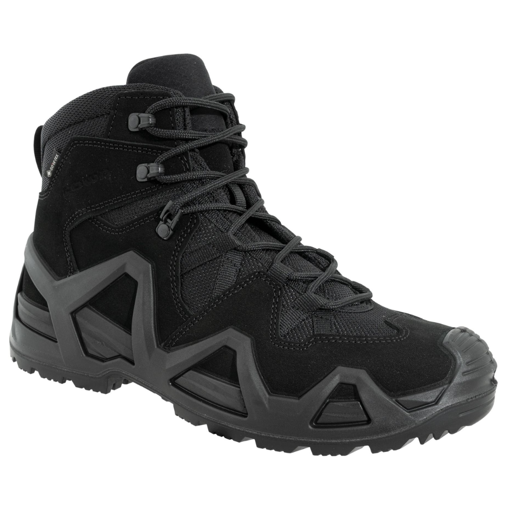 Botas de combate LOWA Zephyr MK2 GTX Mid GORE TEX impermeables resistentes a la abrasión negras