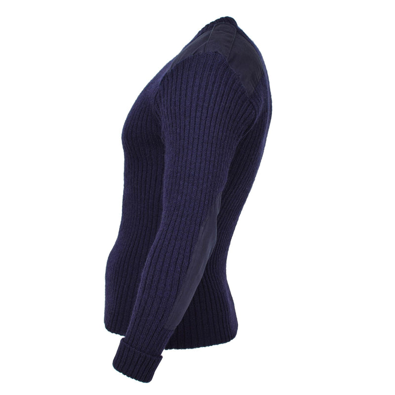 Genuino británico Militar Militar Blue Body Bodywarmer Wool Jumper Commando Commando