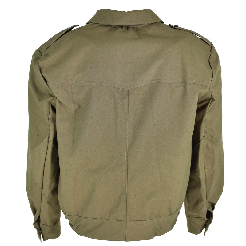 Tropas de campo del ejército búlgaro original lienzo Ike chaqueta OD Procidente militar